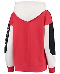 Women's Navy and Red Boston Red Sox Rugby Pullover Hoodie