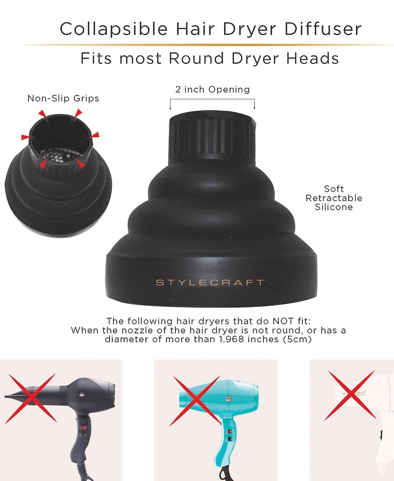 StyleCraft Professional Collapsible Professional Diffuser