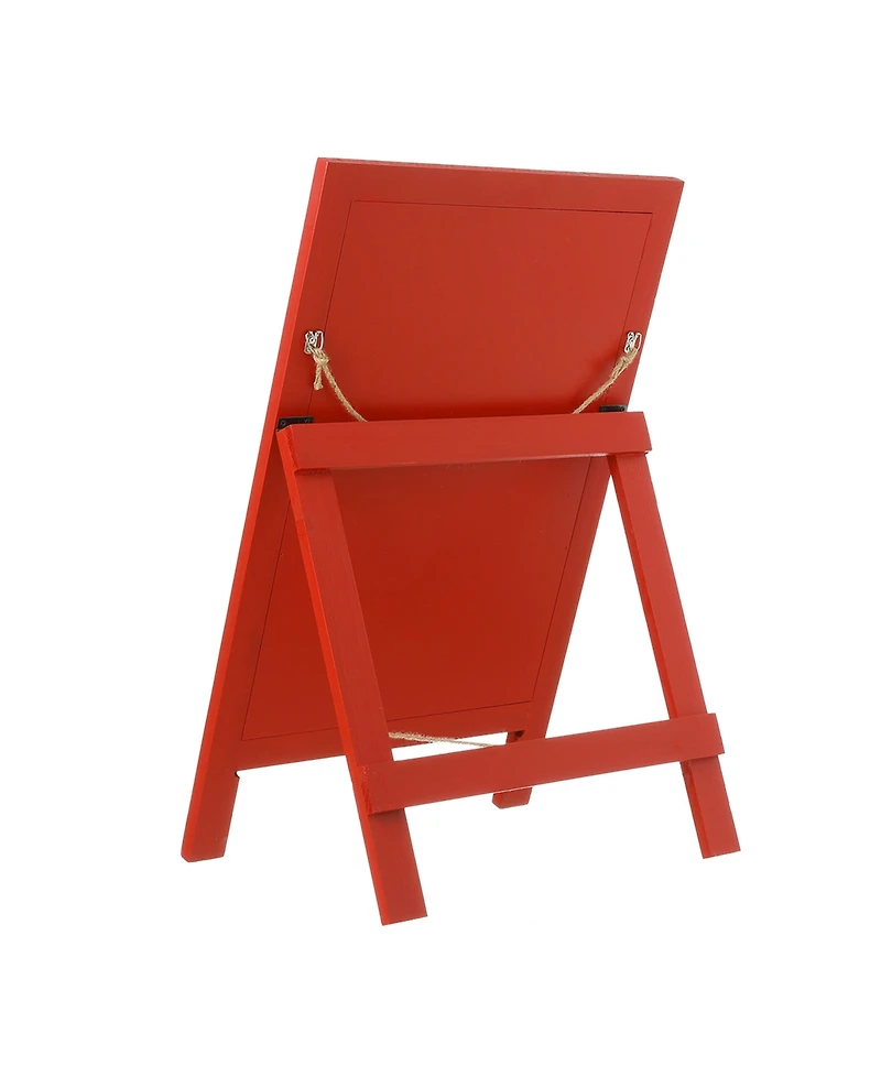 Glitzhome 24" Valentine's Wooden Truck Porch Sign and Standing Decor