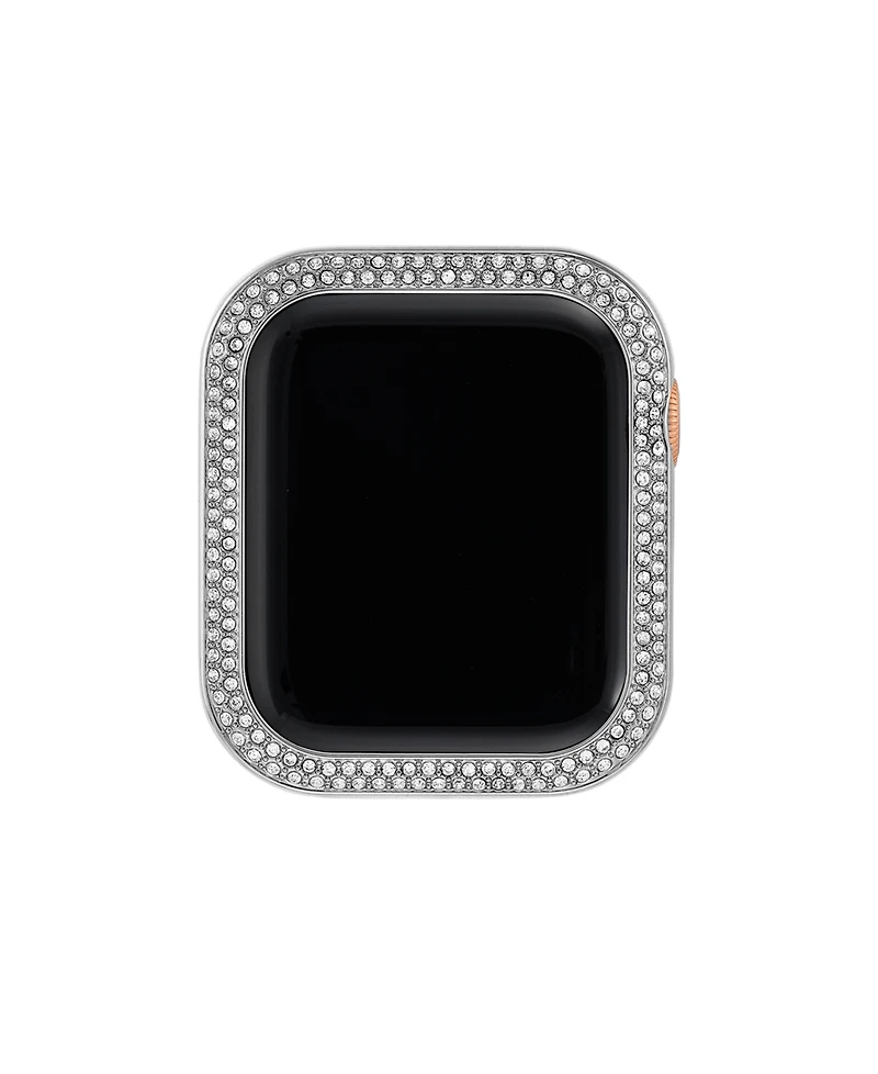 Anne Klein Women's Silver-Tone Alloy Metal Premium Crystal Protective Case for Apple Watch 40mm