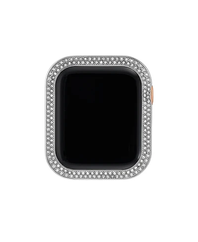 Anne Klein Women's Silver-Tone Alloy Metal Premium Crystal Protective Case for Apple Watch 40mm
