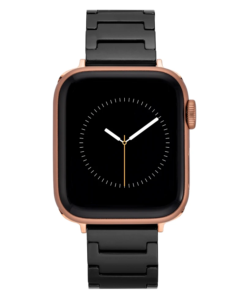 Anne Klein Women's Black Ceramic Bracelet designed for Apple Watch 42mm (Series 1-3 only) & 44/45/46/49mm (Ultra & Ultra 2