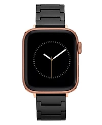 Anne Klein Women's Black Ceramic Bracelet designed for Apple Watch 42mm (Series 1-3 only) & 44/45/46/49mm (Ultra & Ultra 2