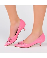 Journee Collection Women's Lutana Pointed Toe Kitten Heel Pumps