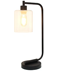 Lalia Home Modern Iron Desk Lamp with Glass Shade