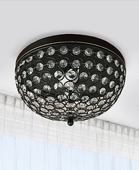 Lalia Home Crystal Glam 2 Light Ceiling Flush Mount