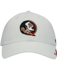 Women's White Florida State Seminoles Miata Clean Up Logo Adjustable Hat