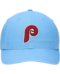 Men's Light Blue Philadelphia Phillies Logo Cooperstown Collection Clean Up Adjustable Hat