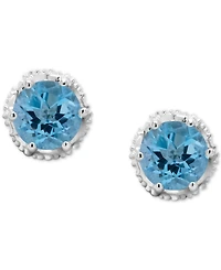 Rhodolite Garnet Stud Earrings (2 ct. t.w.) Sterling Silver (Also Amethyst, White Topaz, Citrine, Peridot, & Blue Topaz)