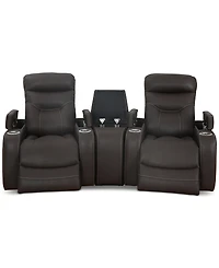 Jabarr 3-Pc. Beyond Leather Theater Seating with 1 Console, Created for Macy's