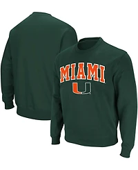 Colosseum Men's Miami Hurricanes Arch & Logo Crew Neck Sweatshirt