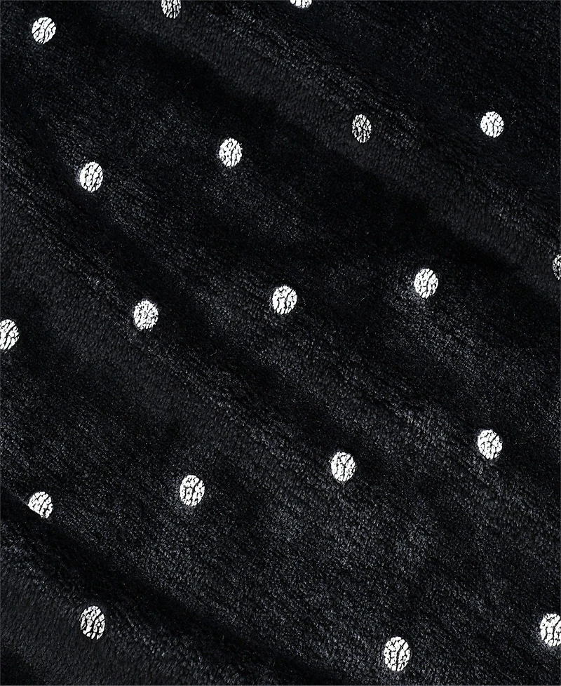 Superior Ultra -Plush Polka Dot Fleece Blanket, King
