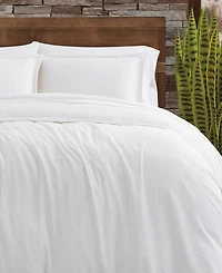 Frye Cotton/Linen 3 Piece Duvet Cover Set, Queen