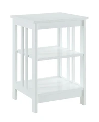 Mission End Table with Shelves