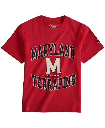 Big Boys and Girls Red Maryland Terrapins Circling Team Jersey T-shirt