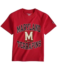 Big Boys and Girls Red Maryland Terrapins Circling Team Jersey T-shirt