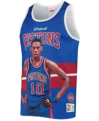 Men's Dennis Rodman Blue Detroit Pistons Hardwood Classics Player Tank Top