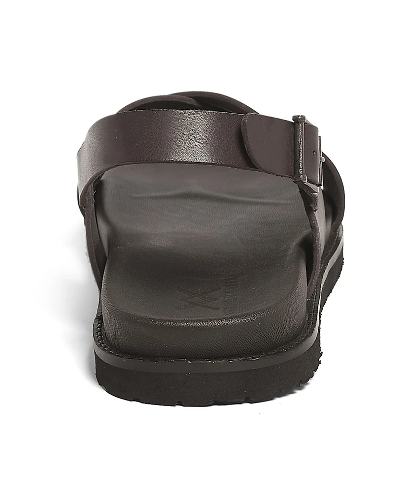 Anthony Veer Men's Cancun Cross Strap Comfort Sandals