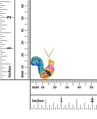 Enamel Rooster 18" Pendant Necklace in 14k Gold