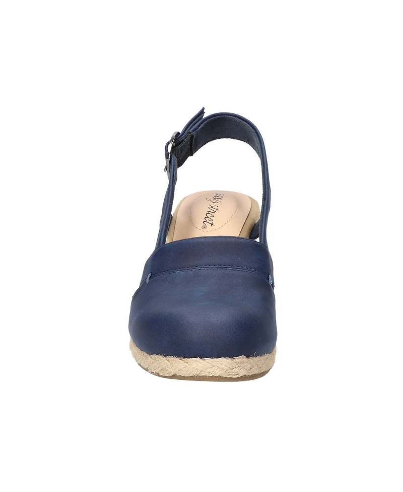 Easy Street Women's Stargaze Espadrille Slingback Wedges