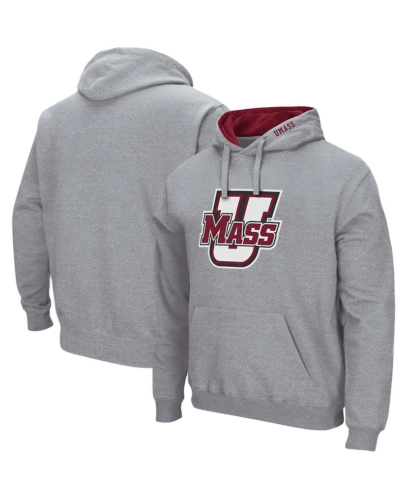 Colosseum Men's UMass Minutemen Arch and Logo Pullover Hoodie