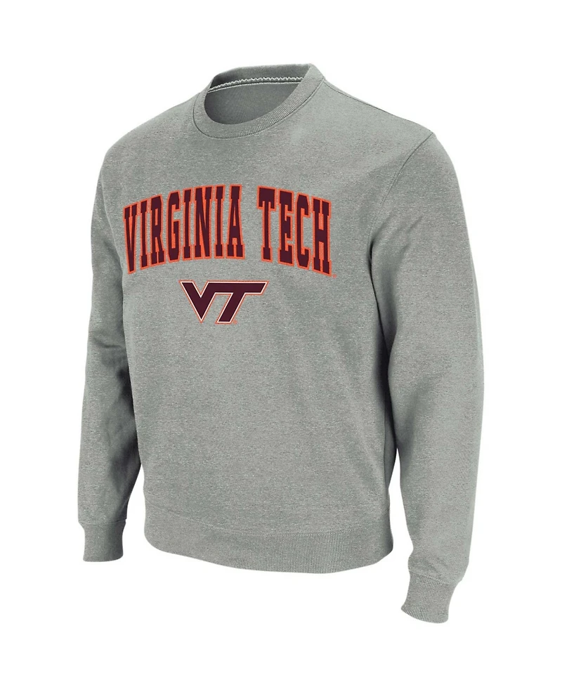Colosseum Men's Virginia Tech Hokies Arch and Logo Crew Neck Sweatshirt