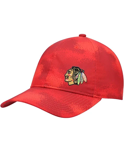 Women's Red Chicago Blackhawks Camo Slouch Adjustable Hat