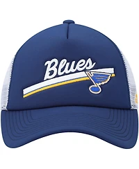 Women's Navy, White St. Louis Blues Foam Trucker Snapback Hat