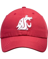 Men's Crimson Washington State Cougars Primary Logo Staple Adjustable Hat