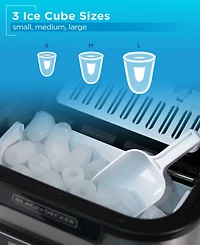 Black & Decker 26 lb. Capacity Stainless Steel Ice Maker, 2.2L (0.58 gallons) water reservoir