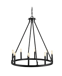 Oberto Ring 8-Light Rustic Farmhouse Led Chandelier