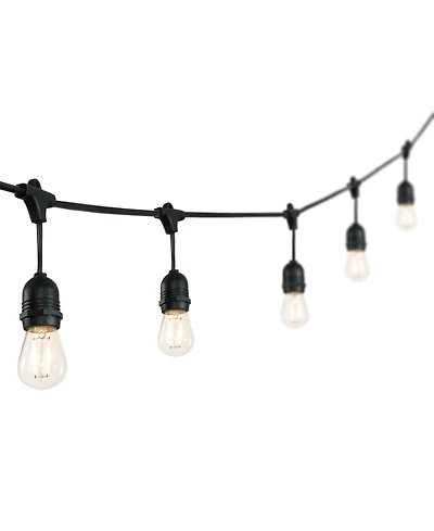15-Light Indoor and Outdoor Rustic Industrial Led S14 Edison Bulb String Lights