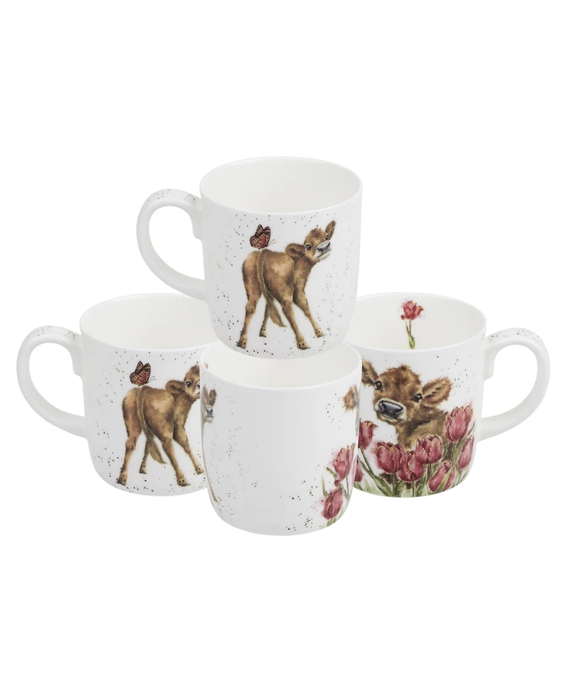 Royal Worcester Wrendale Bessie Mug, Set of 4