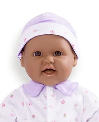 La Baby Hispanic 16" Soft Body Baby Doll Purple Outfit - Hispanic