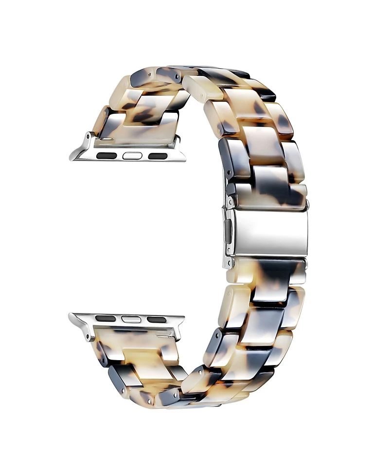 Posh Tech Claire Light Natural Tortoise Resin Link Band for Apple Watch, 42mm-44mm