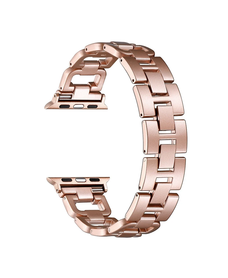 Posh Tech Tiara Rose Gold Plated Stainless Steel Alloy and Rhinestone Band for Apple Watch, 38mm-40mm