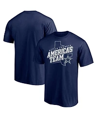 Men's Navy Dallas Cowboys Hometown Collection State Shape T-shirt