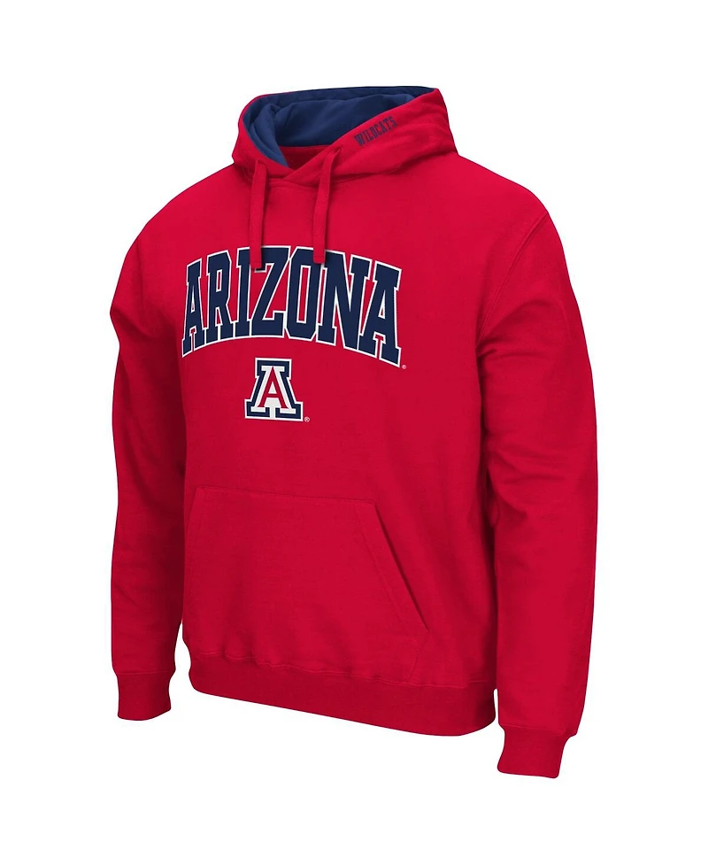 Men's Red Arizona Wildcats Arch Logo 3.0 Pullover Hoodie