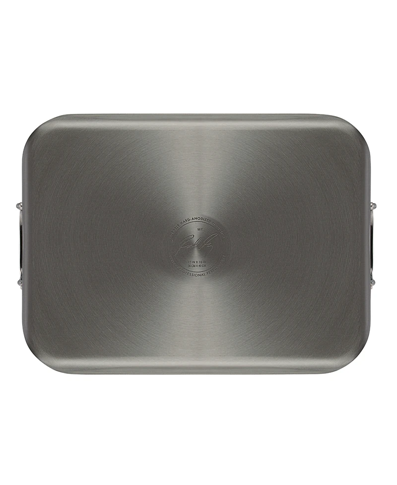 Rachael Ray Hard-Anodized Non-Stick 12" x 16" Roaster & Dual-Height Rack