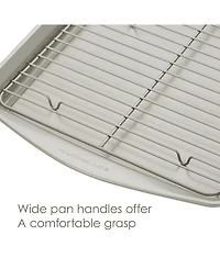 Rachael Ray Nonstick Jumbo 13" x 19" Cookie Pan with Roasting Rack