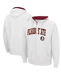 Men's White Florida State Seminoles Arch Logo 3.0 Pullover Hoodie