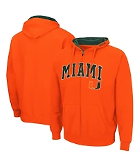 Men's Miami Hurricanes Arch Logo 3.0 Full-Zip Hoodie