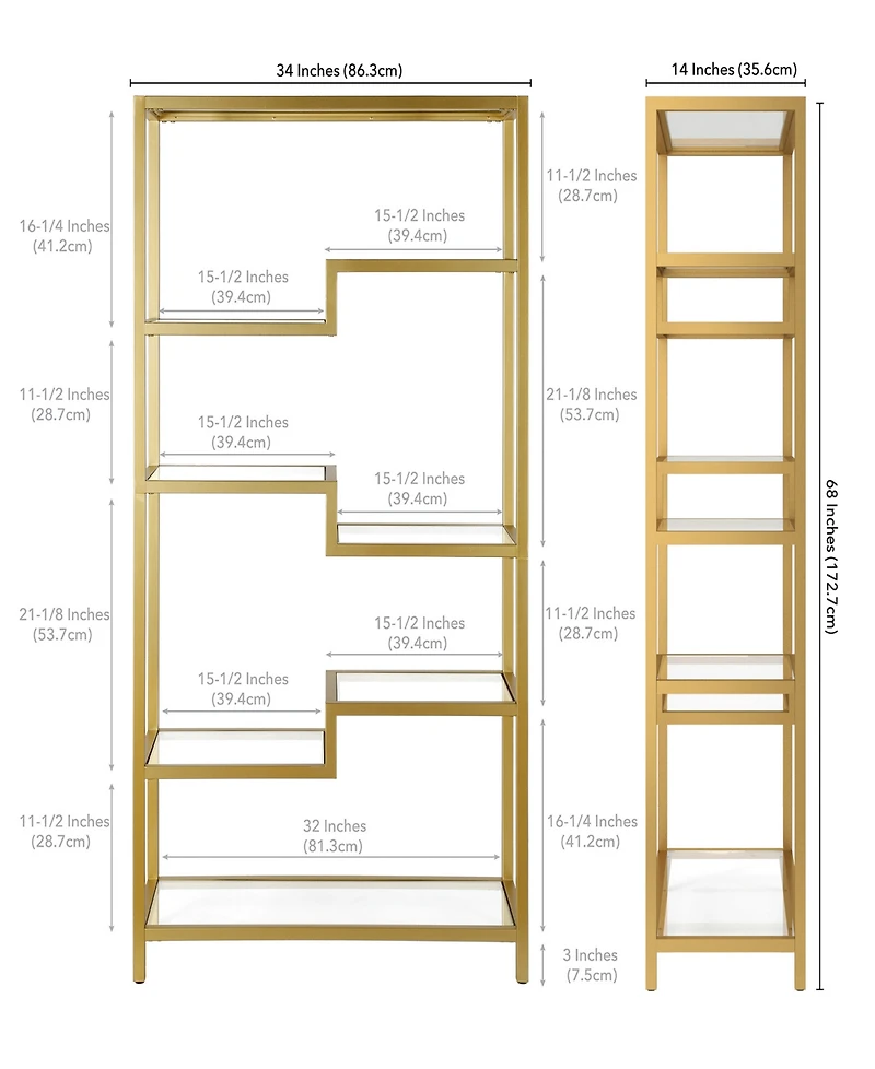 Johann 34" Wide Bookcase