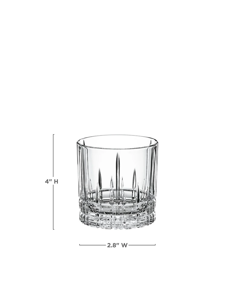 Spiegelau Perfect Serve Double Old Fashioned Glass Set, Set of 4, 13 Oz
