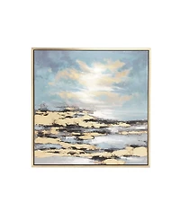 Contemporary Beach Canvas Wall Art, 39" x 39"