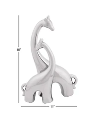 Ceramic Contemporary Giraffe Sculpture, 15" x 11"