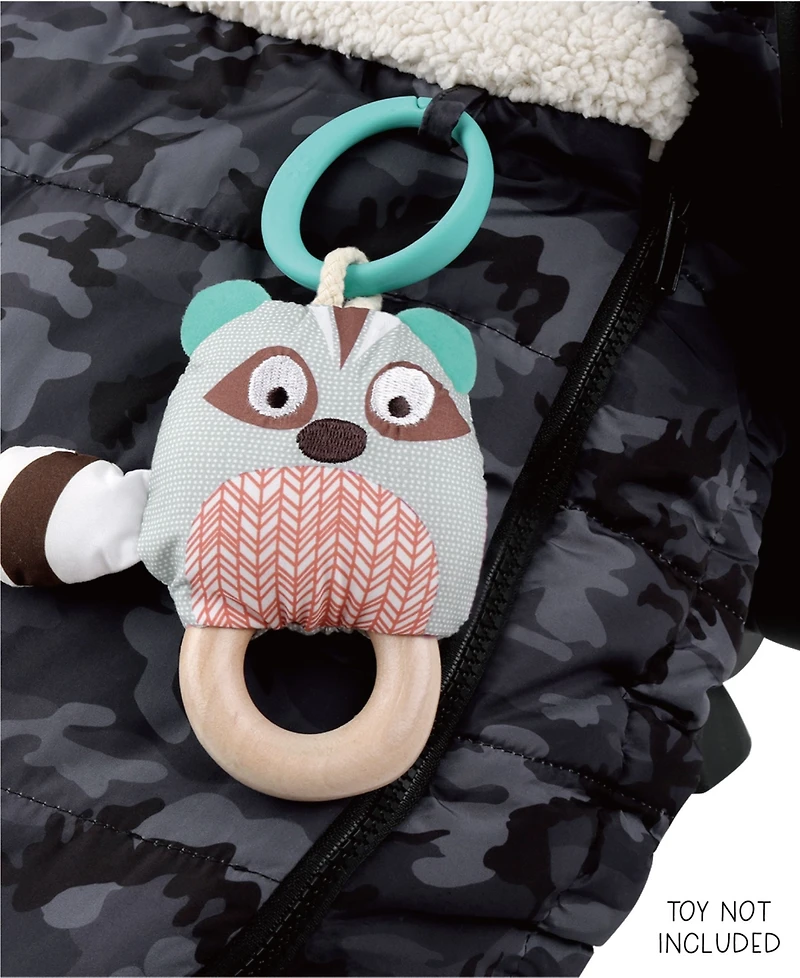 The Peanutshell Car Seat Cover, Winter Carseat Canopy, Car Seat Cover for Baby Boys, Black Camo