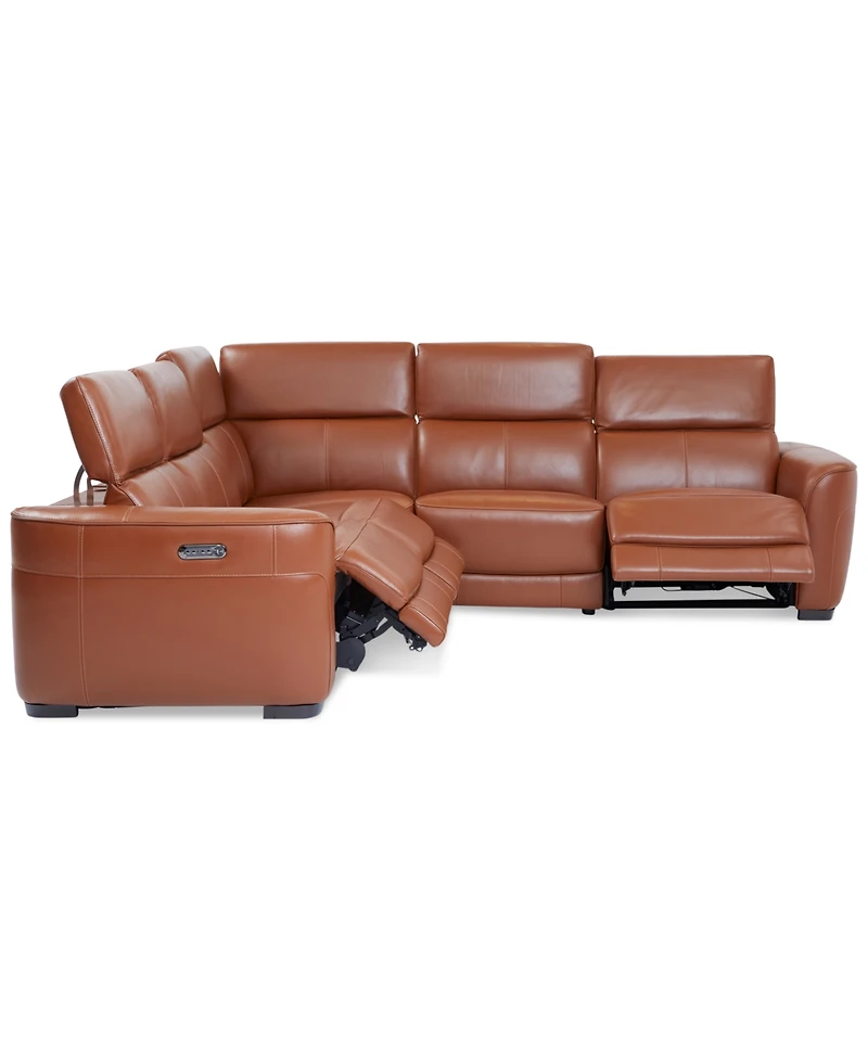 Lexanna -Pc. Leather Sectional with Power Motion Recliners
