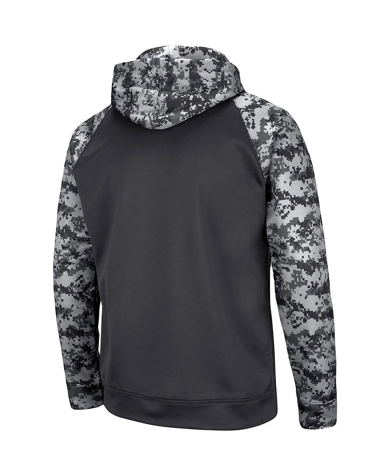 Men's Charcoal Texas Tech Red Raiders Oht Military-Inspired Appreciation Digital Camo Pullover Hoodie