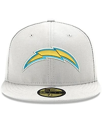 Men's White Los Angeles Chargers Omaha Primary Logo 59FIFTY Fitted Hat